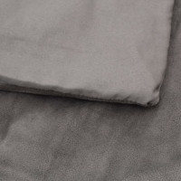 Produktbild för Tyngdtäcke med påslakan grå 135x200 cm 10 kg tyg