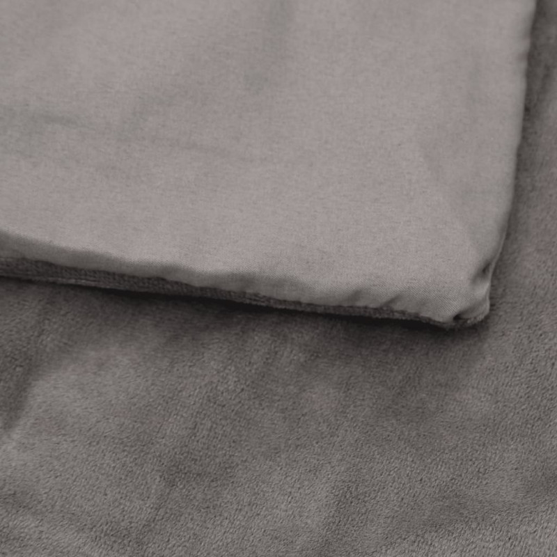 Produktbild för Tyngdtäcke med påslakan grå 140x200 cm 6 kg tyg
