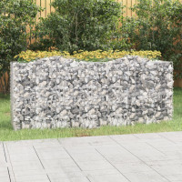 Produktbild för Gabion bågformad 200x50x100 cm galvaniserat järn