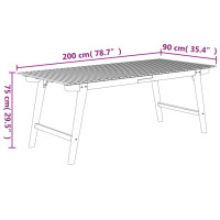 Produktbild för Trädgårdsbord 200x90x75 cm massivt akaciaträ