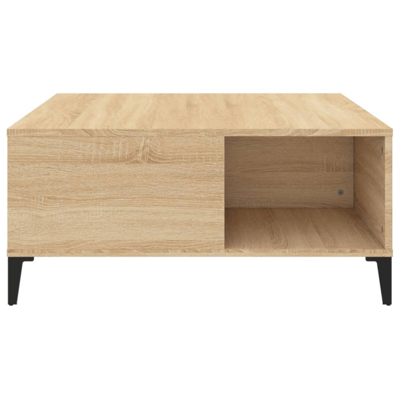 Produktbild för Soffbord sonoma-ek 80x80x36,5 cm konstruerat trä