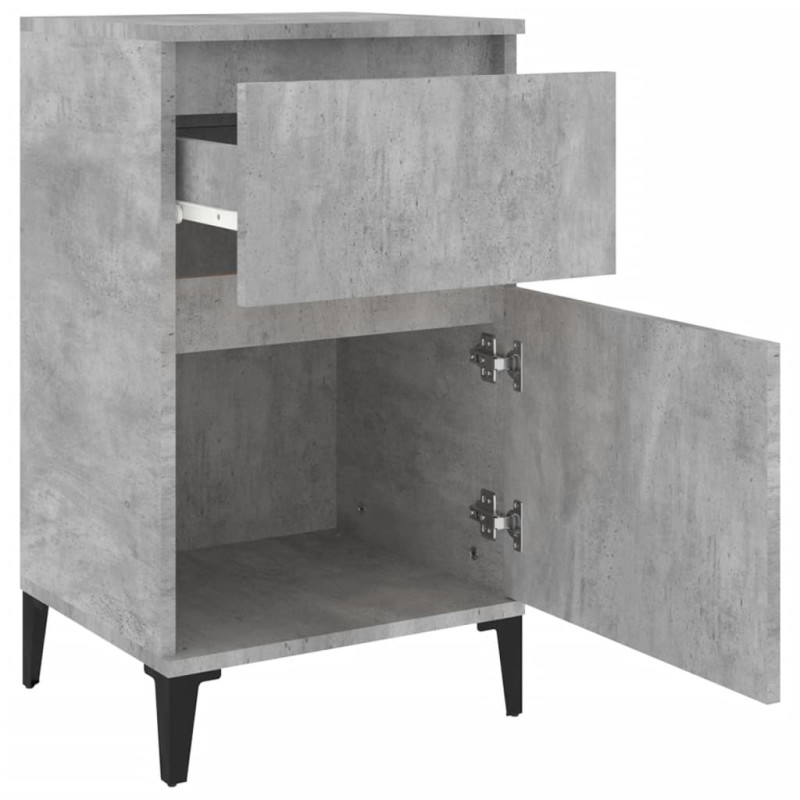 Produktbild för Sängbord betonggrå 2 st 40x35x70 cm