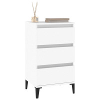 Produktbild för Sängbord vit 40x35x70 cm konstruerat trä