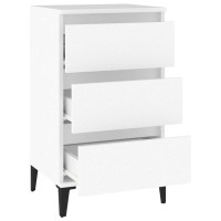 Produktbild för Sängbord vit 40x35x70 cm konstruerat trä