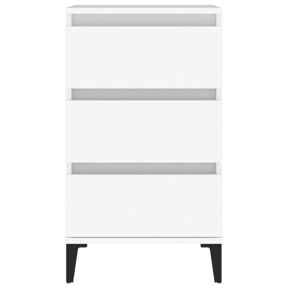 Produktbild för Sängbord vit 40x35x70 cm konstruerat trä