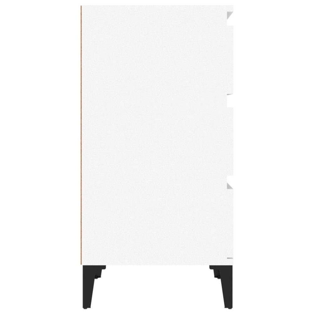 Produktbild för Sängbord vit 40x35x70 cm konstruerat trä