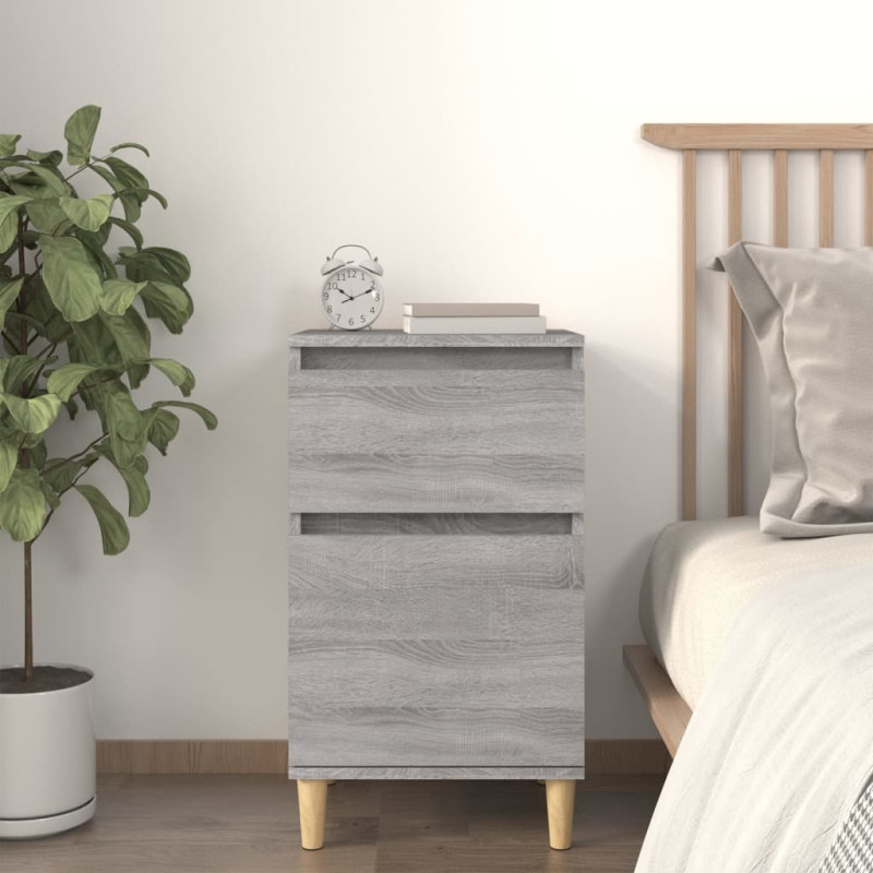 Produktbild för Sängbord grå sonoma 40x35x70 cm