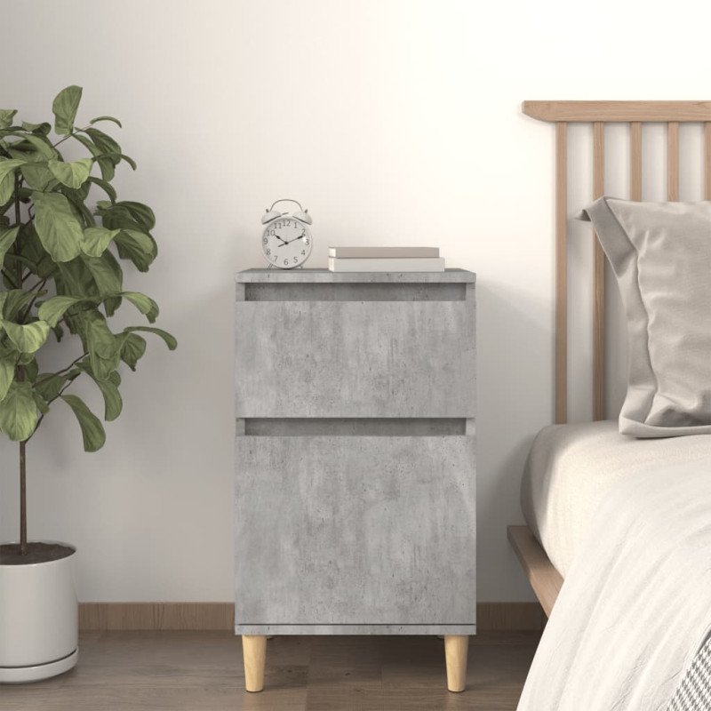 Produktbild för Sängbord betonggrå 40x35x70 cm