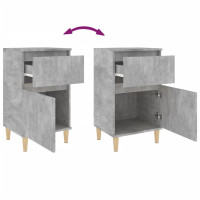 Miniatyr av produktbild för Sängbord betonggrå 40x35x70 cm