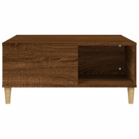 Miniatyr av produktbild för Soffbord brun ek 80x80x36,5 cm konstruerat trä