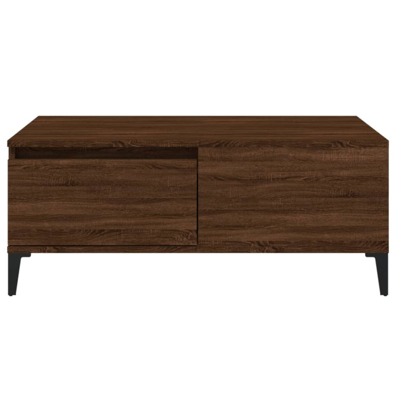 Produktbild för Soffbord brun ek 90x50x36,5 cm konstruerat trä