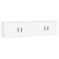 Produktbild för Väggmonterade tv-skåp 2 st vit 80x34,5x40 cm