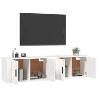 Produktbild för Väggmonterade tv-skåp 2 st vit 80x34,5x40 cm