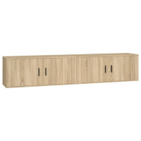 Produktbild för Väggmonterade tv-skåp 2 st Sonoma ek 100x34,5x40 cm