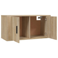 Produktbild för Väggmonterade tv-skåp 3 st Sonoma ek 80x34,5x40 cm