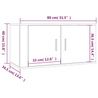 Produktbild för Väggmonterade tv-skåp 3 st Sonoma ek 80x34,5x40 cm