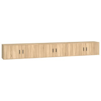 Produktbild för Väggmonterade tv-skåp 3 st Sonoma ek 100x34,5x40 cm
