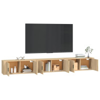 Produktbild för Väggmonterade tv-skåp 3 st Sonoma ek 100x34,5x40 cm