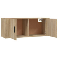 Produktbild för Väggmonterade tv-skåp 3 st Sonoma ek 100x34,5x40 cm