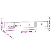 Produktbild för Väggmonterade tv-skåp 3 st Sonoma ek 100x34,5x40 cm