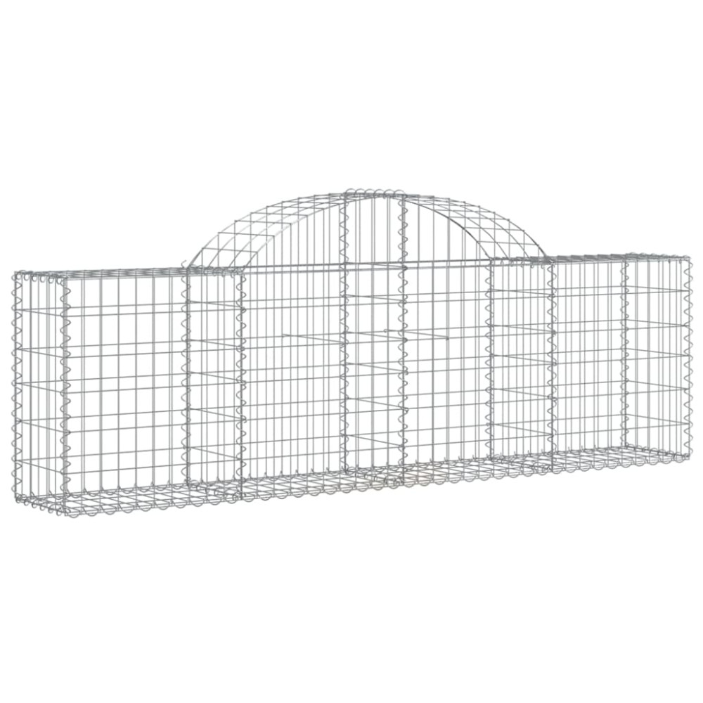 Produktbild för Gabioner bågformade 15 st 200x30x60/80 cm galvaniserat järn