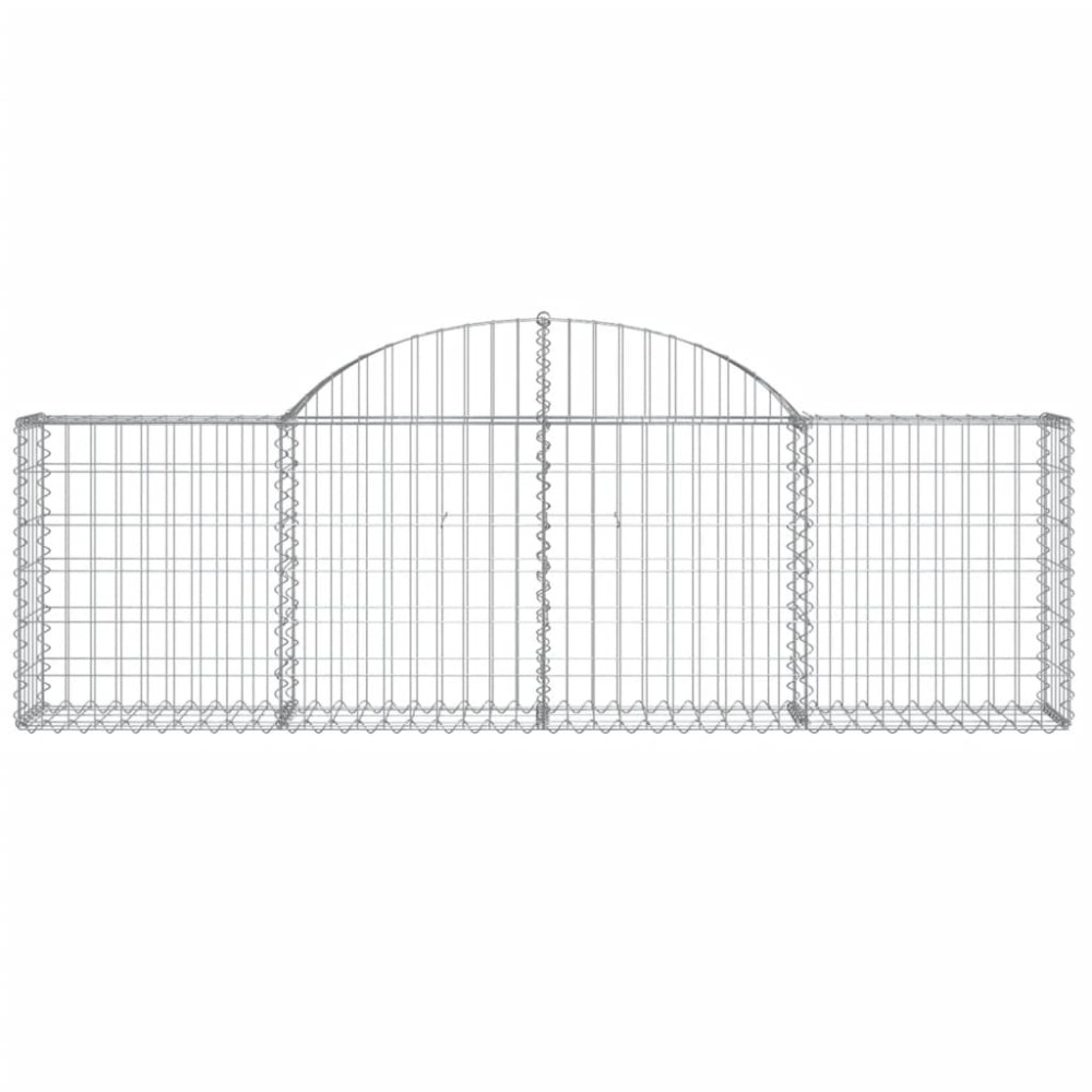 Produktbild för Gabioner bågformade 15 st 200x30x60/80 cm galvaniserat järn