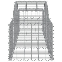 Produktbild för Gabioner bågformade 9 st 200x50x40/60 cm galvaniserat järn