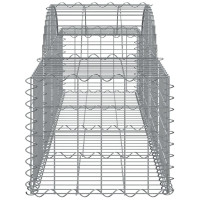 Produktbild för Gabioner bågformade 8 st 200x50x40/60 cm galvaniserat järn