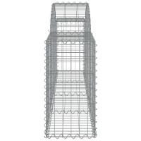 Produktbild för Gabion bågformad 3 st 200x30x60/80 cm galvaniserat järn