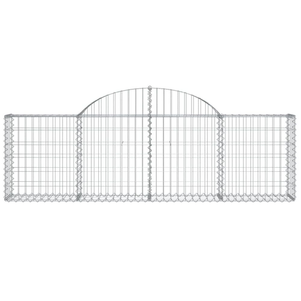 Produktbild för Gabioner bågformade 18 st 200x30x60/80 cm galvaniserat järn