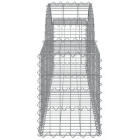 Produktbild för Gabion bågformad 3 st 200x30x40/60 cm galvaniserat järn