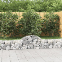 Produktbild för Gabion bågformad 12 st 200x30x40/60 cm galvaniserat järn