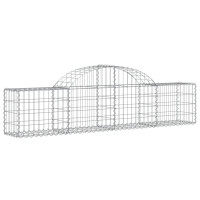 Produktbild för Gabion bågformad 5 st 200x30x40/60 cm galvaniserat järn