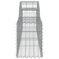 Produktbild för Gabion bågformad 5 st 200x30x40/60 cm galvaniserat järn