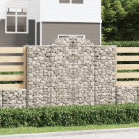 Produktbild för Gabion bågformad 6 st 200x30x160/180 cm galvaniserat järn