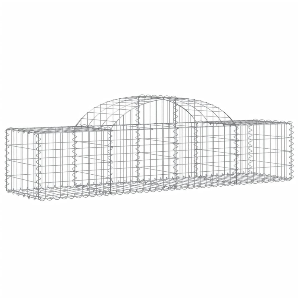 Produktbild för Gabioner bågformade 15 st 200x50x40/60 cm galvaniserat järn