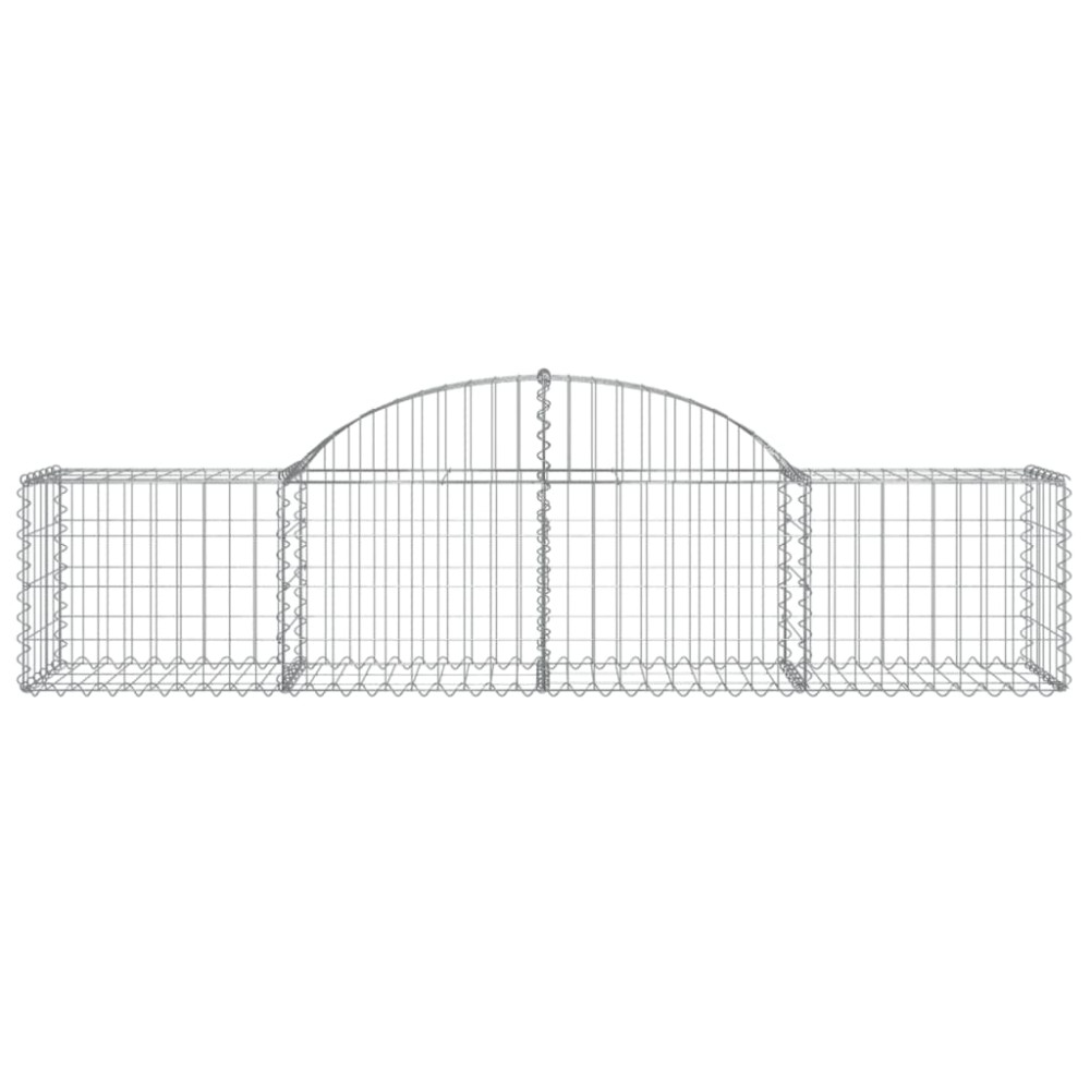 Produktbild för Gabioner bågformade 15 st 200x50x40/60 cm galvaniserat järn