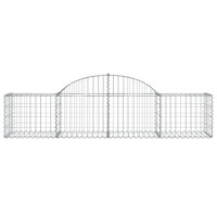 Produktbild för Gabioner bågformade 15 st 200x50x40/60 cm galvaniserat järn