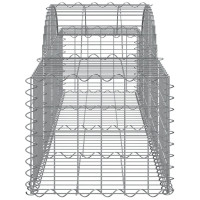 Produktbild för Gabioner bågformade 14 st 200x50x40/60 cm galvaniserat järn