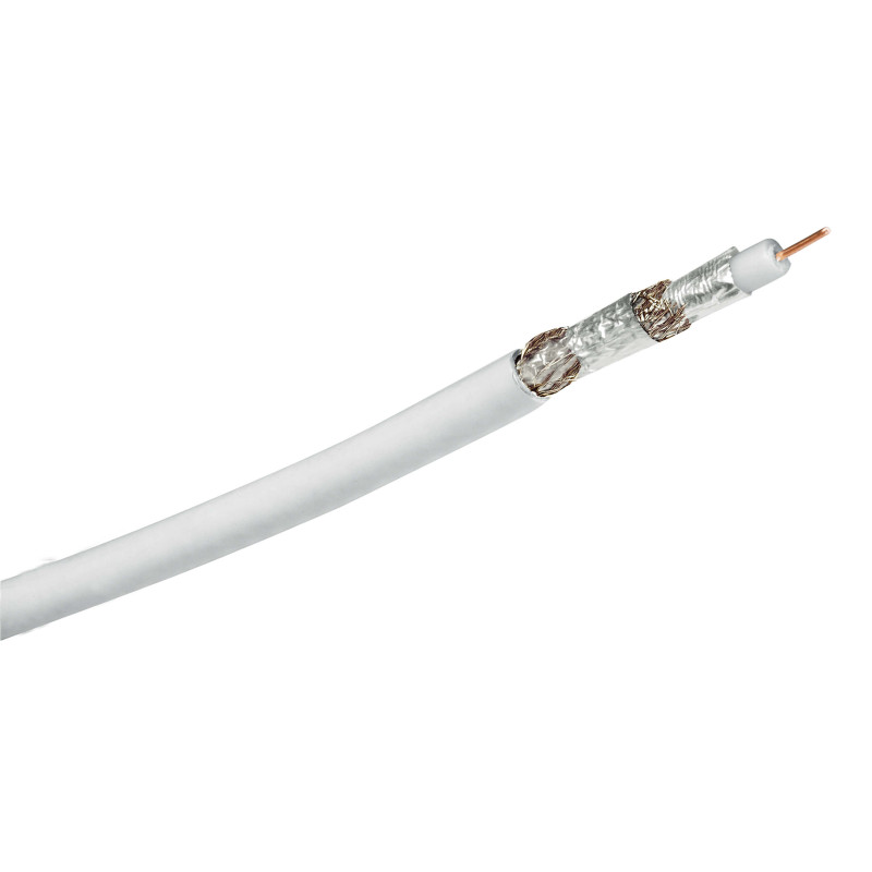 Produktbild för Kabelrulle Antenn 120dB 1mm 6.9mm Vit 100m