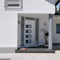 Produktbild för Ytterdörr vit 100x210 cm aluminium och PVC