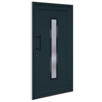 Produktbild för Ytterdörr antracit 108x208 cm PVC