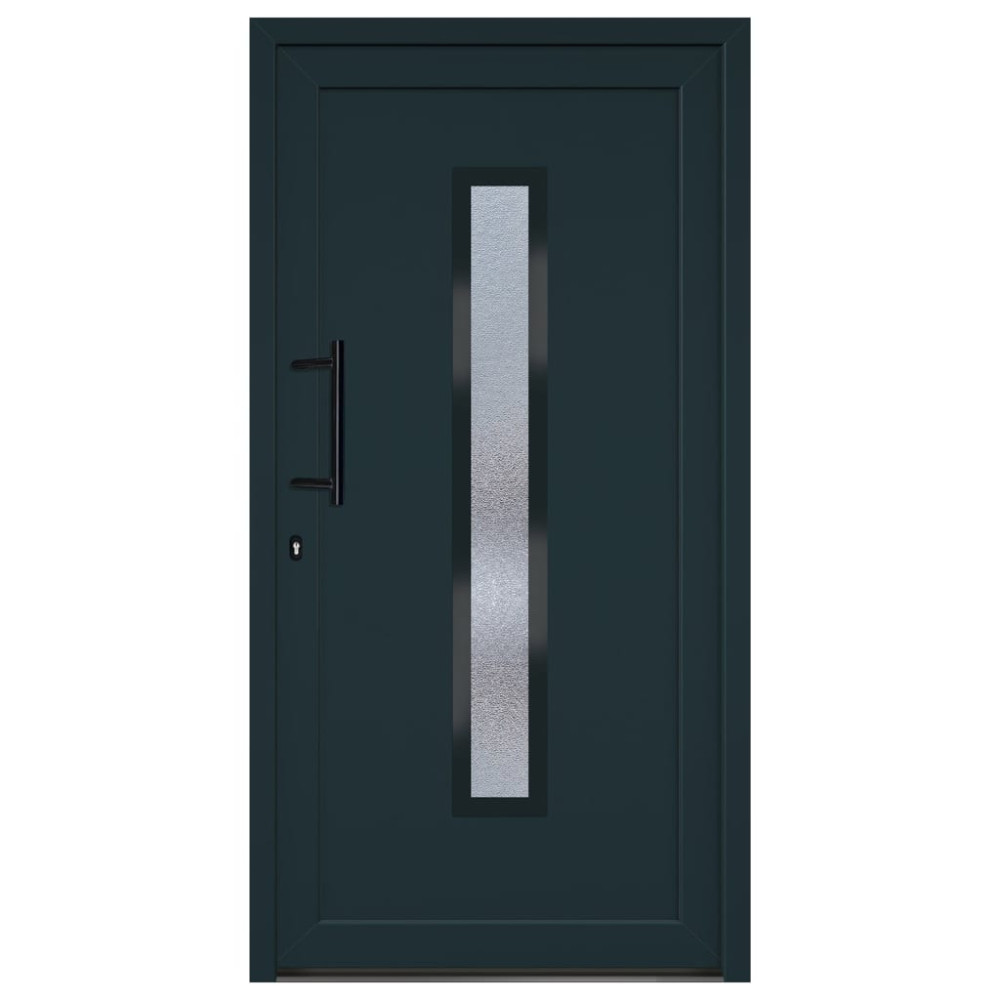 Produktbild för Ytterdörr antracit 108x208 cm PVC