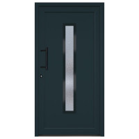 Produktbild för Ytterdörr antracit 108x208 cm PVC