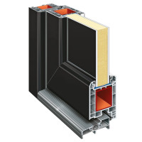 Produktbild för Ytterdörr antracit 108x208 cm PVC