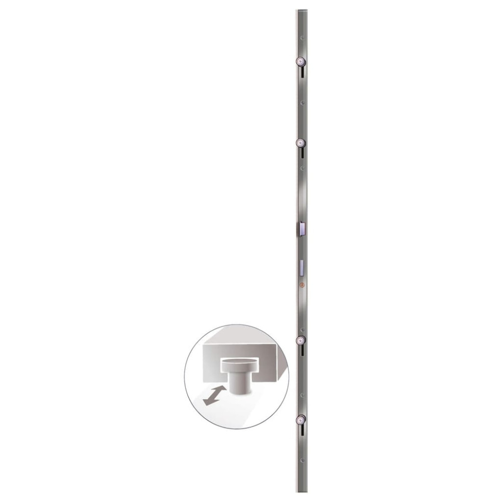Produktbild för Ytterdörr antracit 108x208 cm PVC