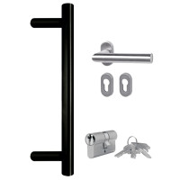 Produktbild för Ytterdörr antracit 108x208 cm PVC