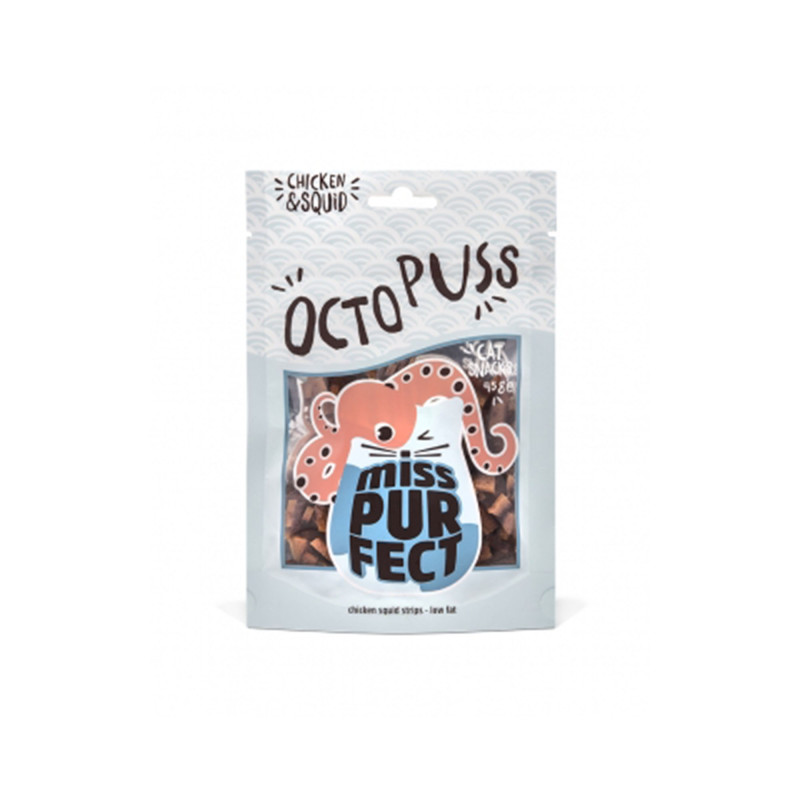 Produktbild för Kattgodis Octopuss Kyckling&Bläckfisk Miss Purfect 45 g