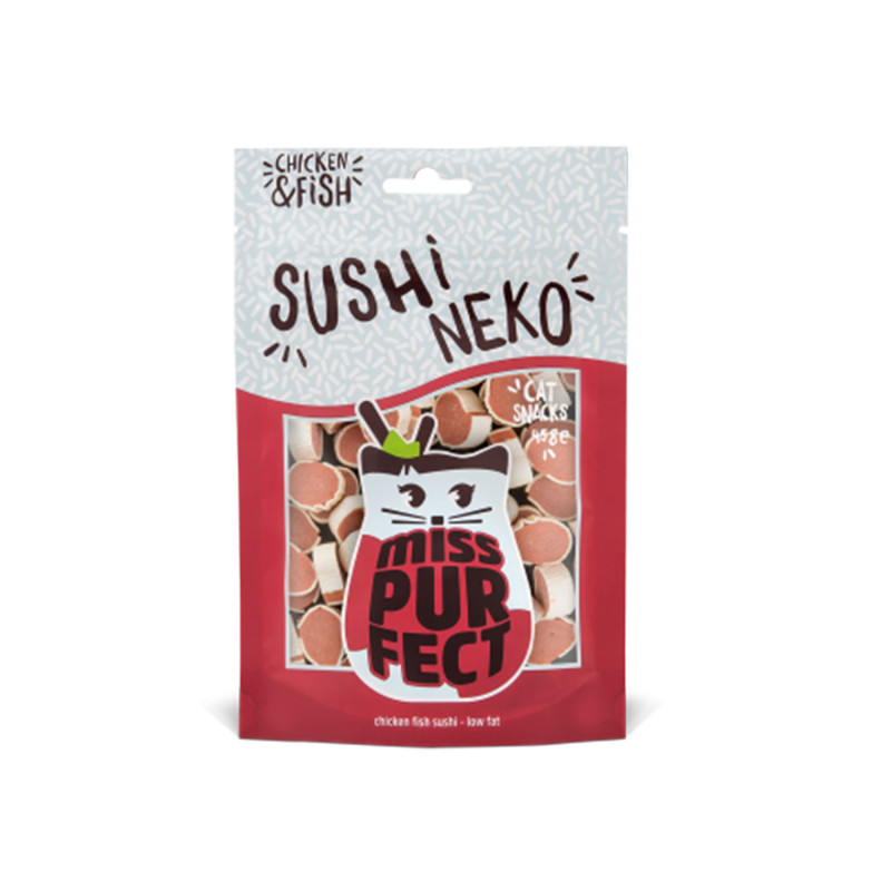 Produktbild för Kattgodis Sushi Neko  Kyckling&Fisk Miss Purfect 45 g