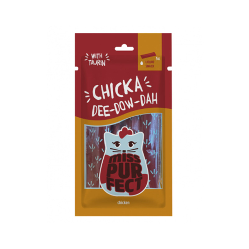 Produktbild för Kattgodis Liquid Snacks Kyckling Miss Purfect 5x14 g